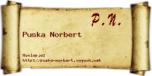 Puska Norbert névjegykártya